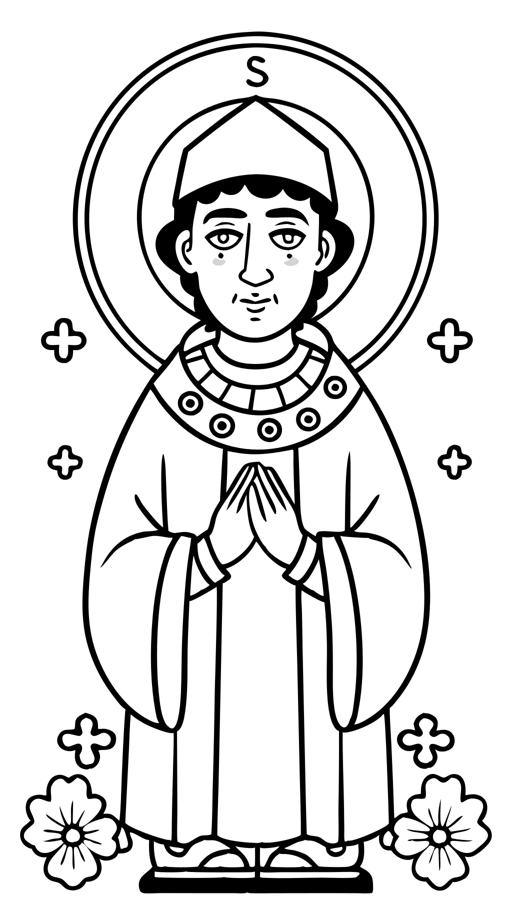 saint coloring pages